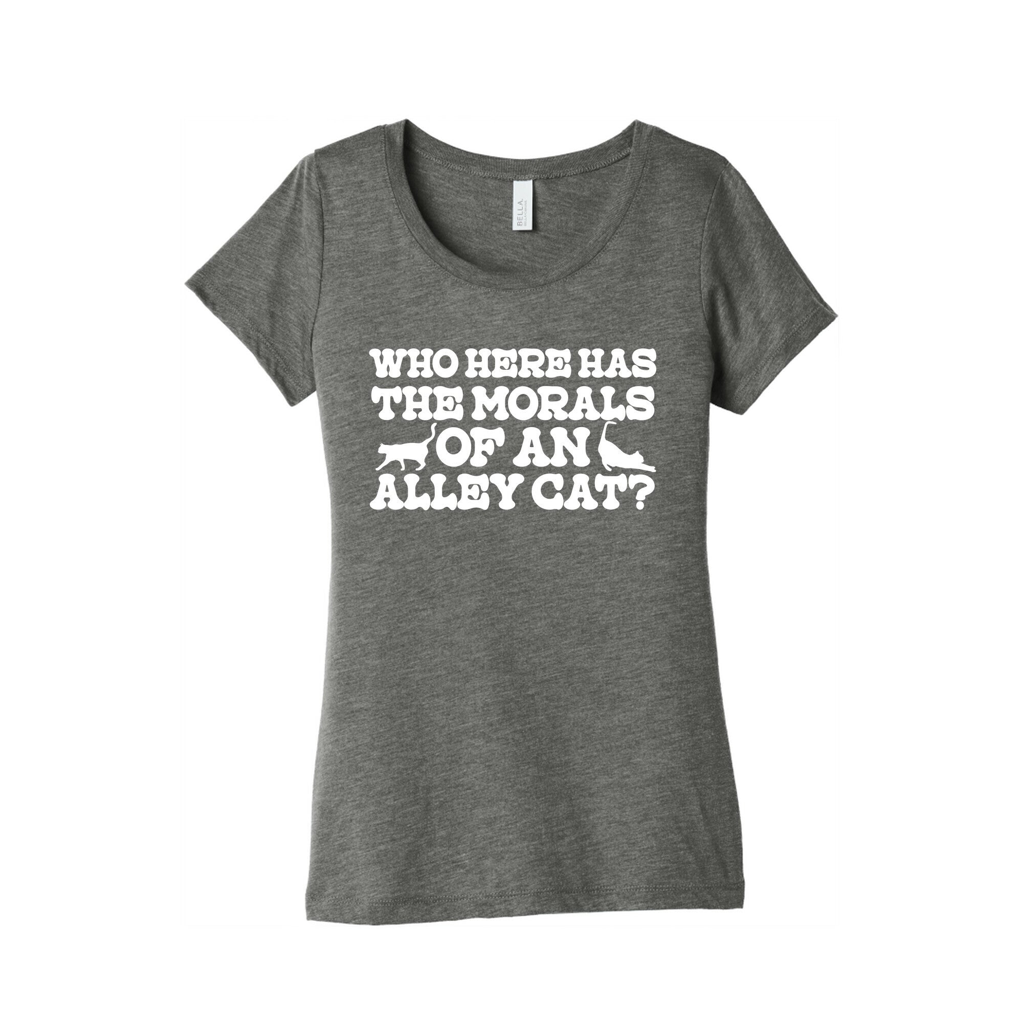 Who Here Has the Morals of an Alley Cat? Womens Triblend Tee